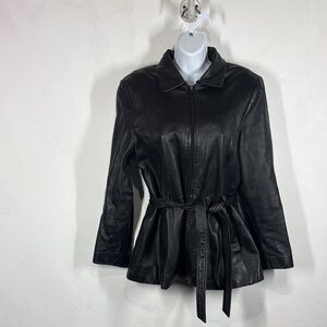 Outbrook Women's Black Leather Jacket size medium